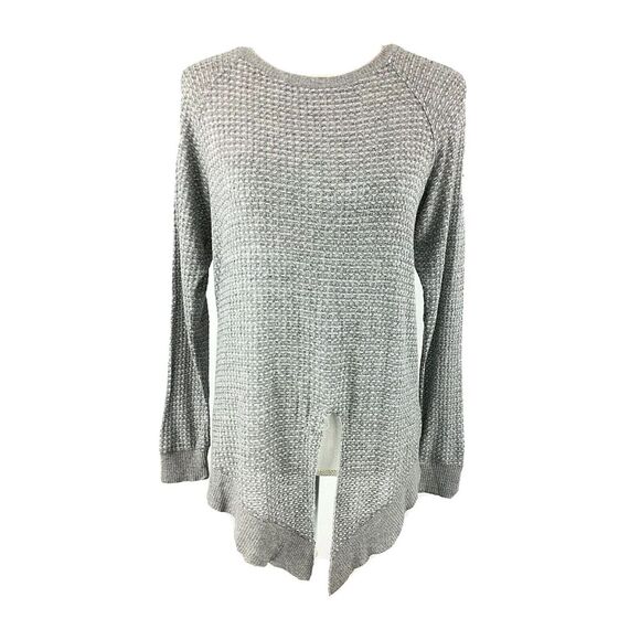 Velvet by Graham & Spencer Sweaters - Velvet by Graham & Spencer Womens Imported Yarn Knit Front Slit Sweater‎ XS Gray